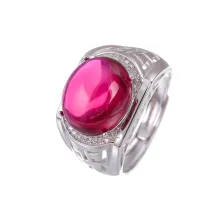 S925 Sterling Silver Gold-Plated Men's Ring Settings Multiple Shapes