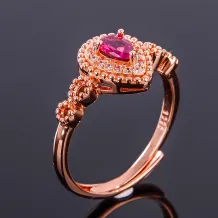 S925 Sterling Silver Gold-Plated Ring Setting for Teardrop Cabochon 4x5 4x6mm