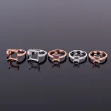 S925 Sterling Silver Gold-Plated Square Ring Settings 5x5/6x6/10x10mm Gemstone