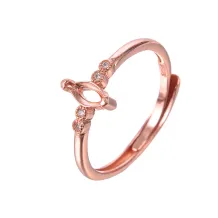 S925 Sterling Silver Marquise Ring Setting for 3x6mm Gemstones