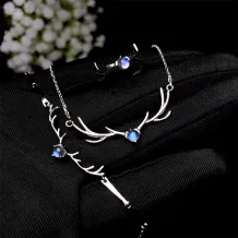 S925 Sterling Silver Moonstone Jewelry Setting Set - 4x4mm Round (Ring, Pendant &amp; Bracelet Mounts)