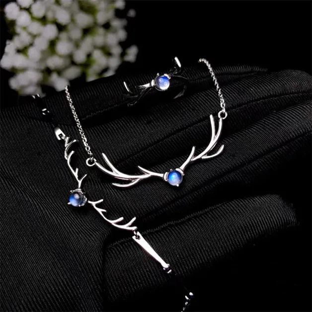 S925 Sterling Silver Moonstone Jewelry Setting Set - 4x4mm Round (Ring, Pendant & Bracelet Mounts)