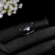 S925 Sterling Silver Moonstone Jewelry Setting Set - 4x4mm Round (Ring, Pendant &amp; Bracelet Mounts)