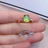 S925 Sterling Silver Oval Ring Settings for 4x6mm-12x16mm Gemstones