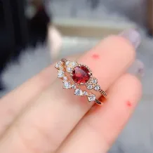 S925 Sterling Silver Plated with 18K Gold Ring Setting - Round 5x5mm for Ruby/Sapphire/Emerald