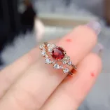 S925 Sterling Silver Plated with 18K Gold Ring Setting - Round 5x5mm for Ruby/Sapphire/Emerald