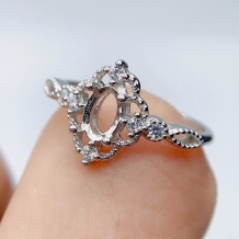 S925 Sterling Silver Ring For Oval 4x6mm Colored Gemstones