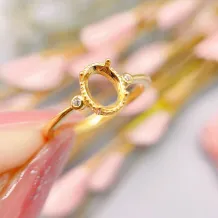 S925 Sterling Silver Ring Mount for 5x7mm Oval Gemstones