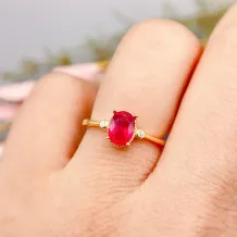 S925 Sterling Silver Ring Mount for 5x7mm Oval Gemstones