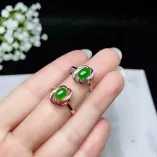 S925 Sterling Silver Ring Setting for 5x7mm Oval Jade & Colored Gemstones Custom Design