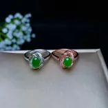 S925 Sterling Silver Ring Setting for 5x7mm Oval Jade & Colored Gemstones Custom Design