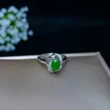 S925 Sterling Silver Ring Setting for 5x7mm Oval Jade & Colored Gemstones Custom Design