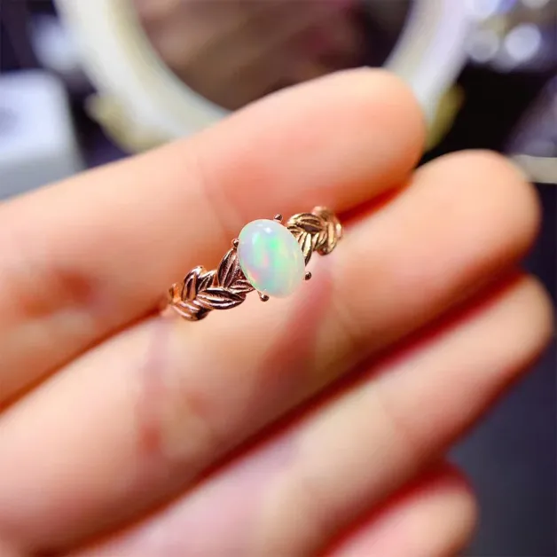 S925 Sterling Silver Twig-Set Ring Mount For 5x7mm Oval Gemstones