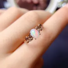 S925 Sterling Silver Twig-Set Ring Mount For 5x7mm Oval Gemstones