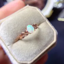 S925 Sterling Silver Twig-Set Ring Mount For 5x7mm Oval Gemstones