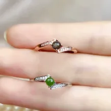 925 Sterling Silver Plated With 18k Gold Twisted Shank 4-Prong Ring Settings For 3/4/5mm Round Colored Gemstones