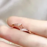 925 Sterling Silver Plated With 18k Gold Twisted Shank 4-Prong Ring Settings For 3/4/5mm Round Colored Gemstones