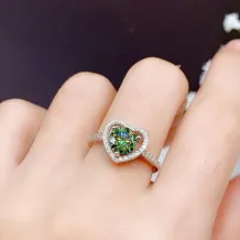 Silver Plated 18k Gold Ring Setting for 5/6.5/8mm Mulberry Diamond Style