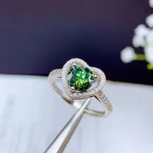 Silver Plated 18k Gold Ring Setting for 5/6.5/8mm Mulberry Diamond Style