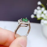 Silver Plated 18k Gold Ring Setting for 5/6.5/8mm Mulberry Diamond Style