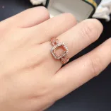 Solid Silver Ring Blanks For Oval 6x8mm Colored Gemstone Or Jadeite