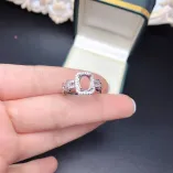 Solid Silver Ring Blanks For Oval 6x8mm Colored Gemstone Or Jadeite
