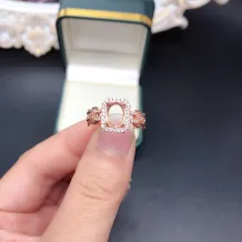 Solid Silver Ring Blanks For Oval 6x8mm Colored Gemstone Or Jadeite