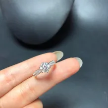 Sterling Silver With Gold Plated For Oval 6.5 7.5 8 9mm Diamond Ring Setting