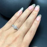 Sterling Silver With Gold Plated For Oval 6.5 7.5 8 9mm Diamond Ring Setting