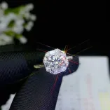 T-Bar S925 Gold-Plated Adjustable Ring Setting for 6.5mm (1ct) Round Moissanite (Unset with Matching Band)