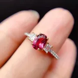 Two-Tone 18K Gold Plated S925 Silver Ring Setting for Oval 5x7mm Ruby/Sapphire/Emerald Mount