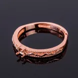 Water Ripples Ring Settings Round 3x3mm Gemstones Gold Plated Sterling Silver