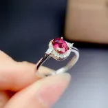 18K Dual-Tone S925 Silver Adjustable Ring Setting for 5x7mm Oval Gems