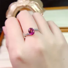 18K Gold Plated S925 Silver Twist Ring Setting for 6x8mm Oval Topaz