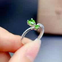 925 Silver 18K Gold Plated Ring Setting Round 4x4 4x6mm Gems