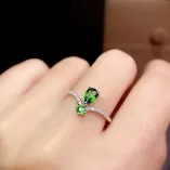925 Silver 18K Gold Plated Ring Setting Round 4x4 4x6mm Gems