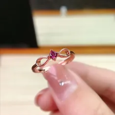 925 Silver Ring Mount 2mm/3mm/4mm Round Color Stones for Girls