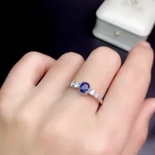 S925 18K Dual-Tone Gold Ring Setting For 4x5mm Oval Ruby/Sapphire/Emerald Gemstone