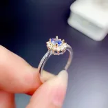 S925 18k Dual-Tone Gold Ring Setting For Exquisite 4x6mm Oval Ruby/Sapphire/Emerald