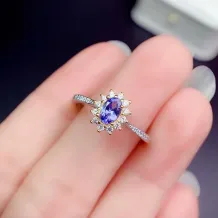 S925 18k Dual-Tone Gold Ring Setting For Exquisite 4x6mm Oval Ruby/Sapphire/Emerald