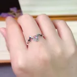 S925 18K Gold Plated Ring Setting Korean Style 3x4mm Pear Ruby/Sapphire/Emerald