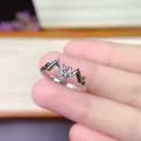 S925 18K Gold Plated Ring Setting Korean Style 3x4mm Pear Ruby/Sapphire/Emerald