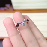 S925 18K Gold Plated Ring Setting Korean Style 3x4mm Pear Ruby/Sapphire/Emerald