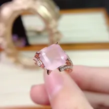 S925 18K Gold Plated Ring Setting Luxe 10x10mm Square Gemstone/Crystal Mounting