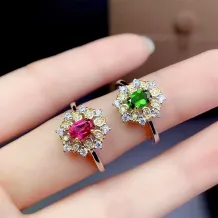 S925 18K Dual-Tone Ring Setting Korean Minimalist for 4x6mm Oval Gemstones