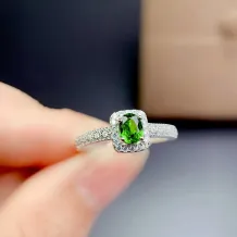 S925 Silver 18K Gold Ring Mount 4x5mm Oval Gemstones DIY