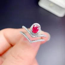 S925 18K Gold Plated Stacking Ring Setting Japanese Minimalist for 4x6mm Oval Gemstones