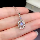 S925 Sterling Silver 18K Gold Plated Jewelry Set Ring/Pendant/Earrings for 4x6mm Oval Gemstones
